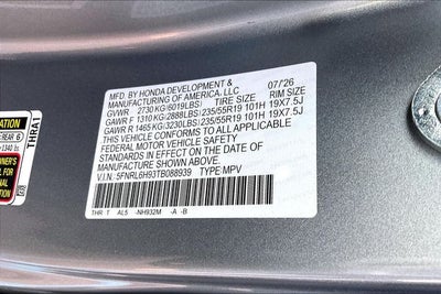 2026 Honda Odyssey Elite InStock