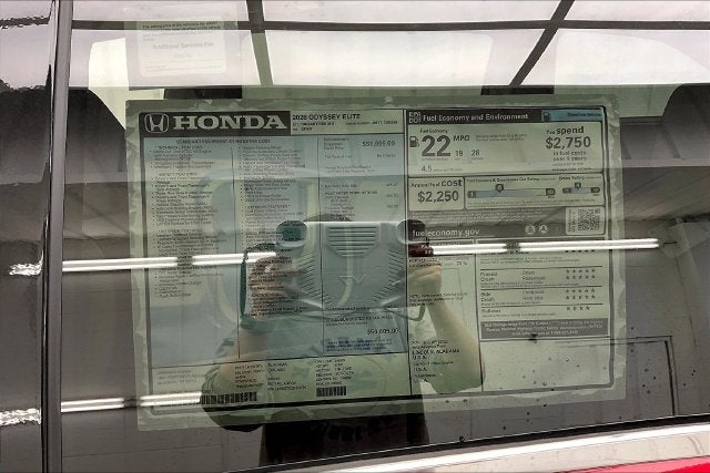 2026 Honda Odyssey Elite InStock