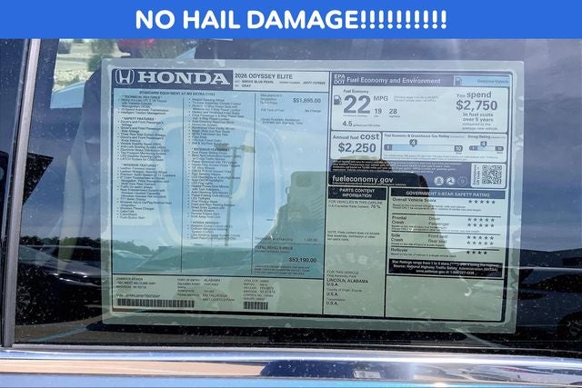 2026 Honda Odyssey Elite