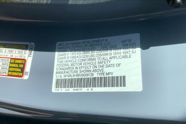 2027 Honda Odyssey Elite InStock