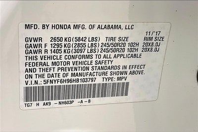 2017 Honda Pilot Touring