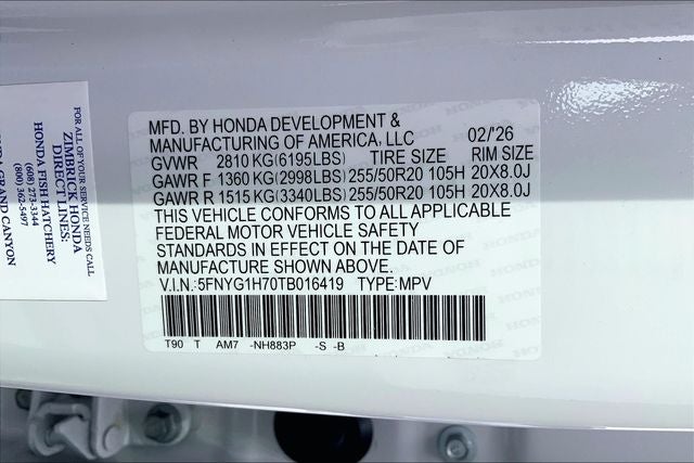 2026 Honda Pilot Touring