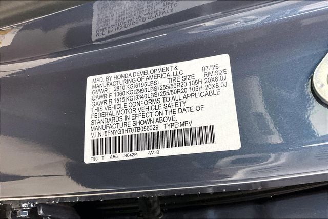 2026 Honda Pilot Touring InStock