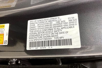 2026 Honda Pilot Touring