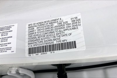 2026 Honda Pilot Touring