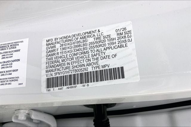 2026 Honda Pilot Touring