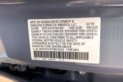 2026 Honda Pilot Touring