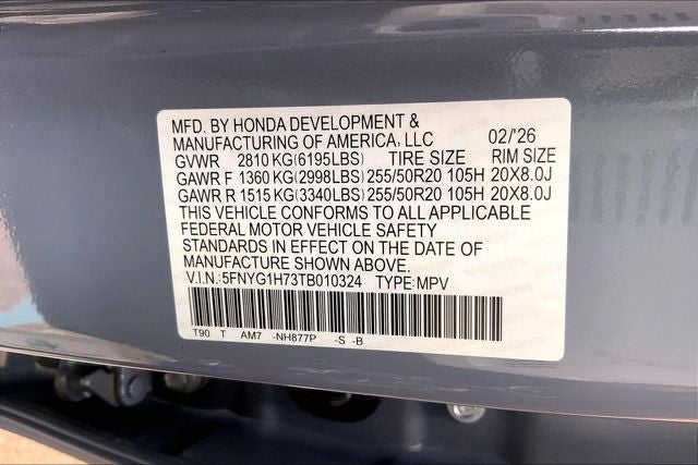 2026 Honda Pilot Touring