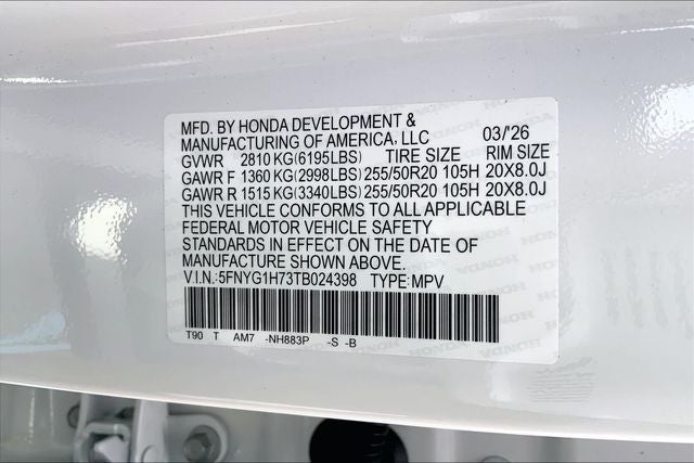 2026 Honda Pilot Touring
