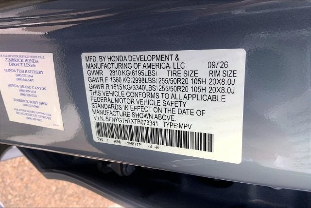 2026 Honda Pilot Touring InStock