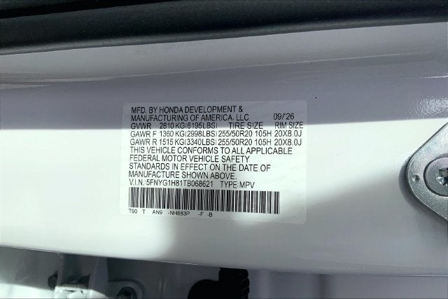 2026 Honda Pilot Elite InStock