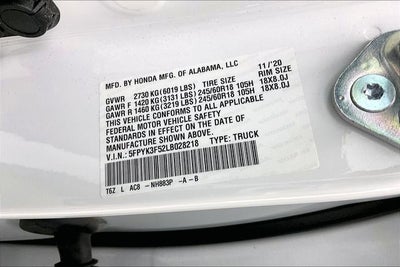 2020 Honda Ridgeline RTL