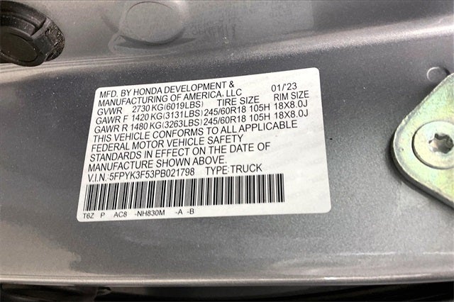 2023 Honda Ridgeline RTL