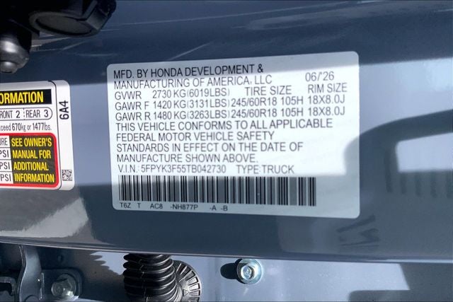 2026 Honda Ridgeline RTL
