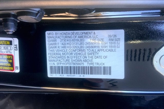 2026 Honda Ridgeline RTL InStock