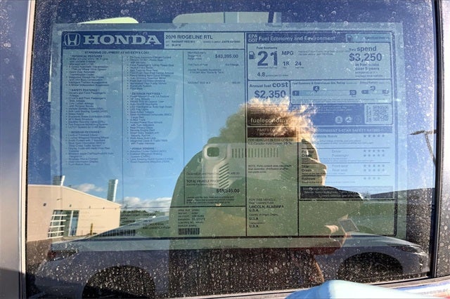 2026 Honda Ridgeline RTL