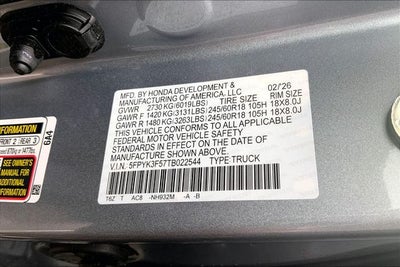 2026 Honda Ridgeline RTL