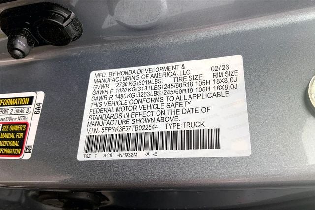 2026 Honda Ridgeline RTL