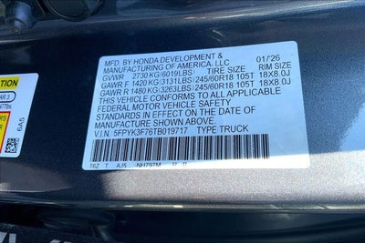 2026 Honda Ridgeline TrailSport+