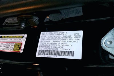 2026 Honda Ridgeline Black Edition InStock