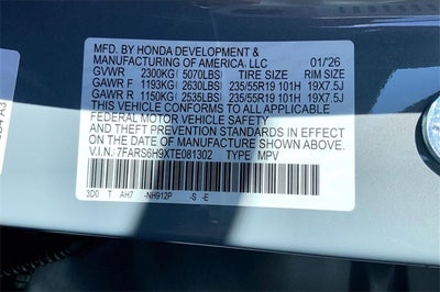 2026 Honda CR-V Hybrid Sport Touring