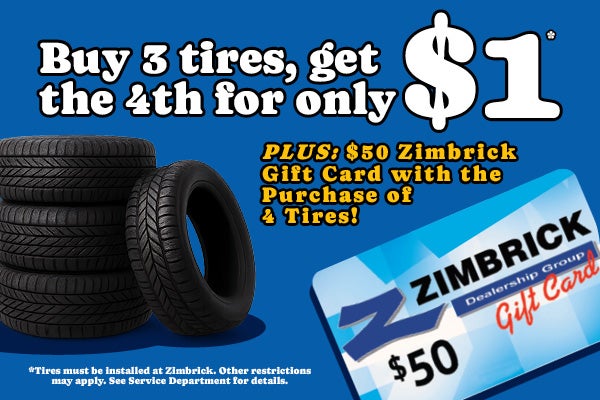 Buy 3 tires, get the 4th for $1