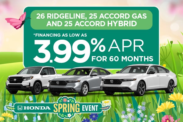 Financing as low as 3.99% APR for 60 months