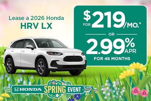 Lease a 2026 Honda HRV LX $219/ MONTH*